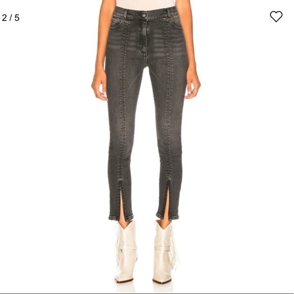 MAGDA BUTRYM black Westerville split seam jeans - Picture 1 of 11